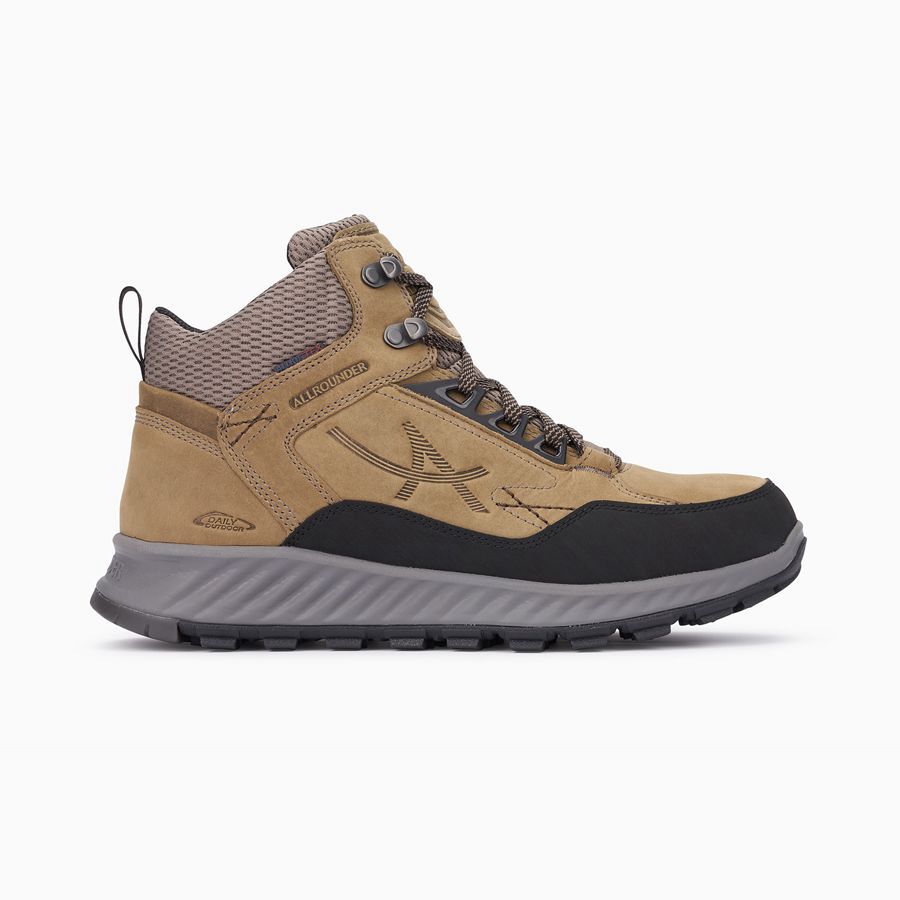 Allrounder UNLIMITED-TEX Nubuck Férfi Tornacipő - Barna/Fekete, HU-64782